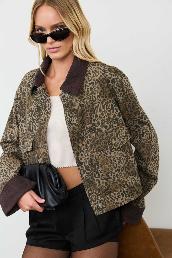 Washed Leopard Jacket