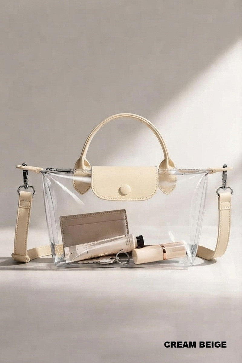 Beige Clear Jelly Handbag