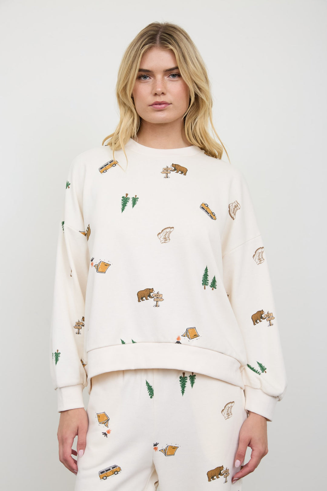 Camping Long Sleeve Knit Top