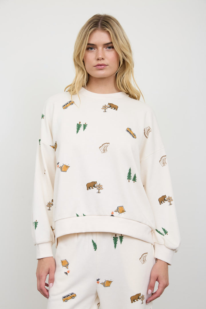 Camping Long Sleeve Knit Top