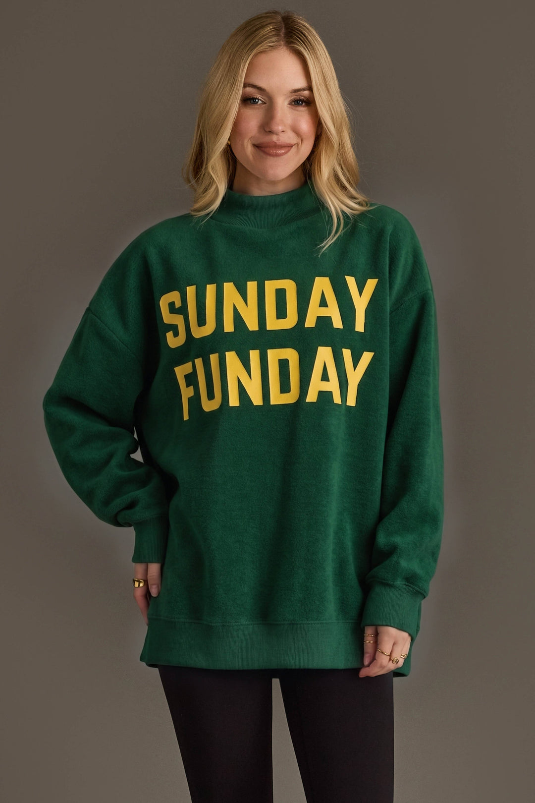 Green Game Day & Sunday Funday Reversible Sweatshirt