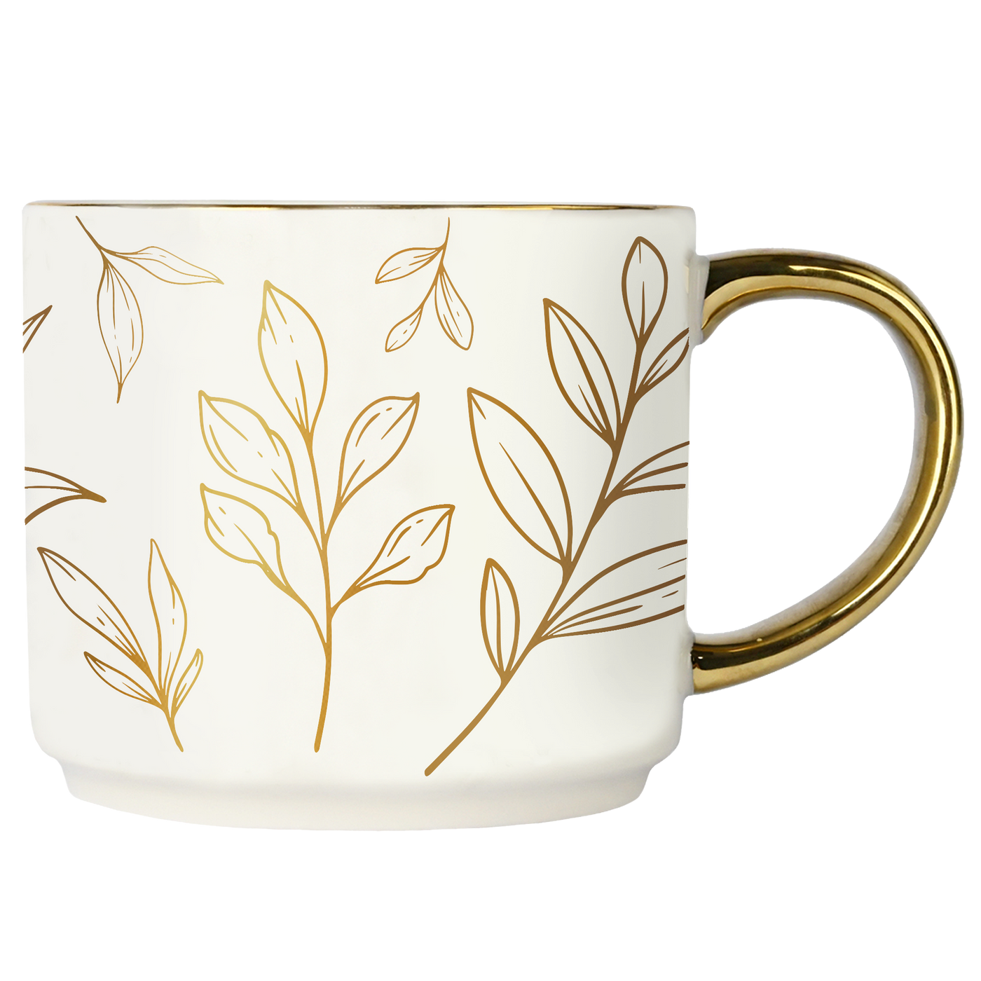 Gold Leaves Coffee Mug 14oz
