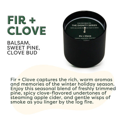 Fir + Clove Glass Soy Candle 7oz