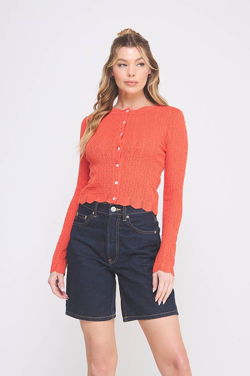 Poppy Lightweight Pointelle Cardigan