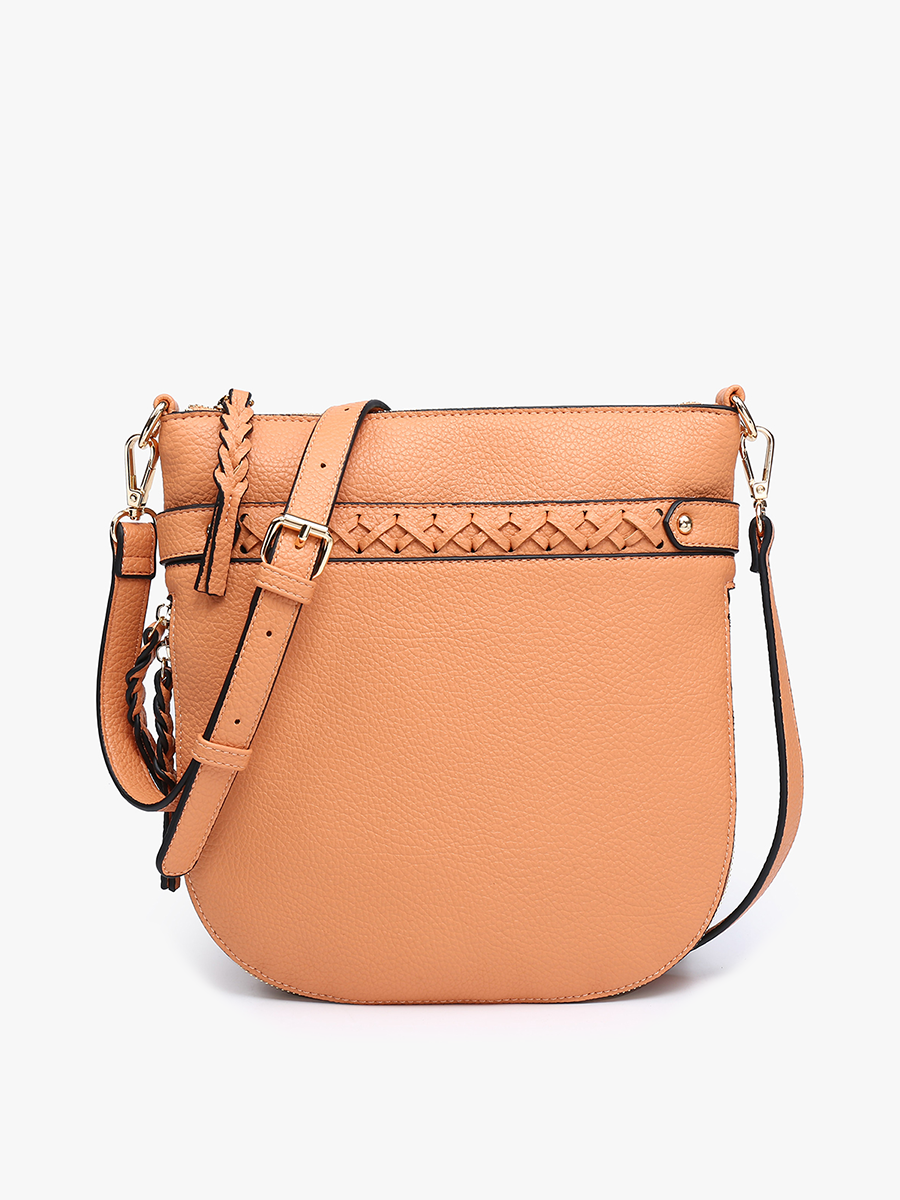 Esther Coral Whipstitch Trim Crossbody