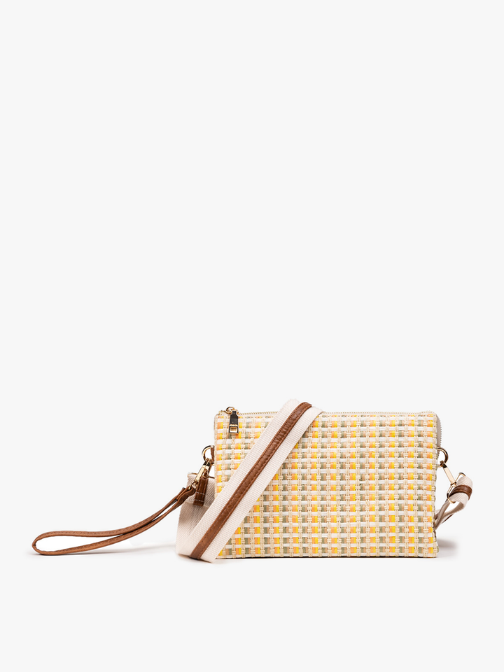 Izzy Yellow Woven Crossbody w/ Guitar Strap