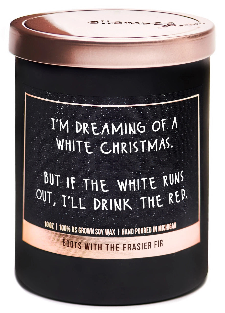 White Christmas Candle