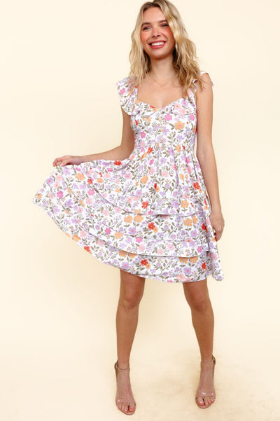 Lavender Floral Summer Dress