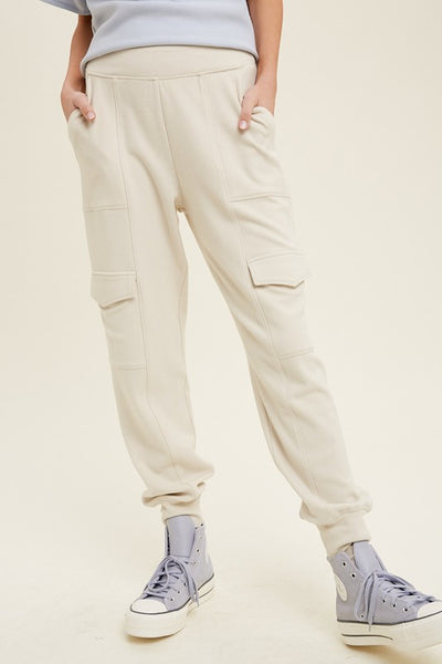 Bone Fleece Cargo Joggers