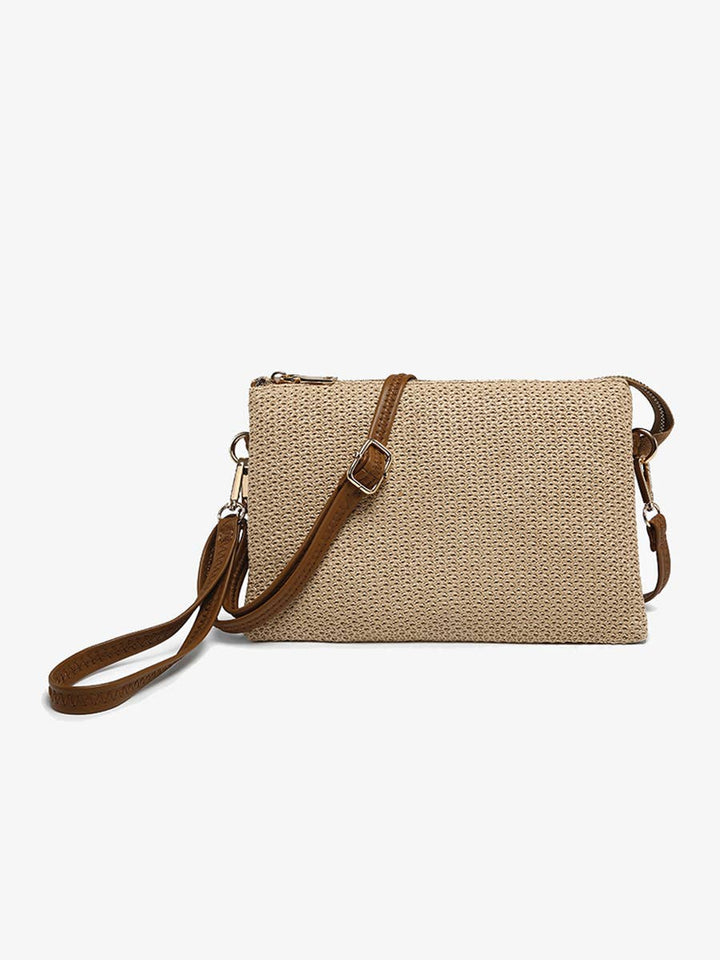 Izzy Natural Straw Woven Crossbody