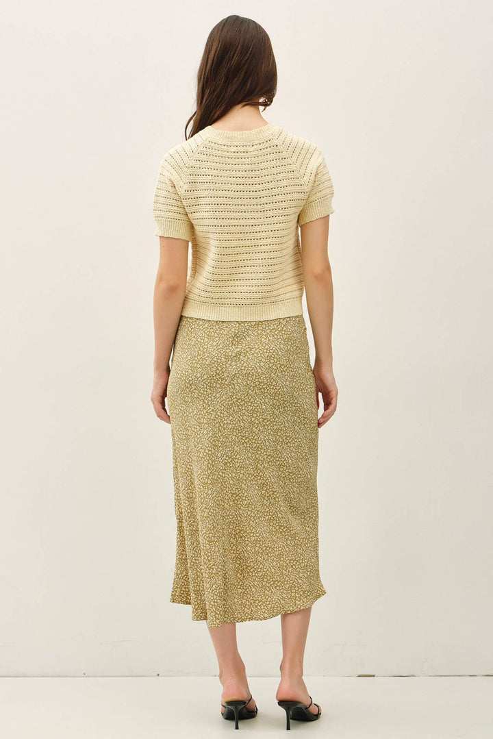 Butter Yellow Crochet Cardigan