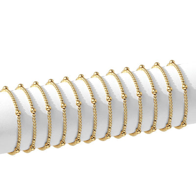Gold Bead Stretch Bracelets