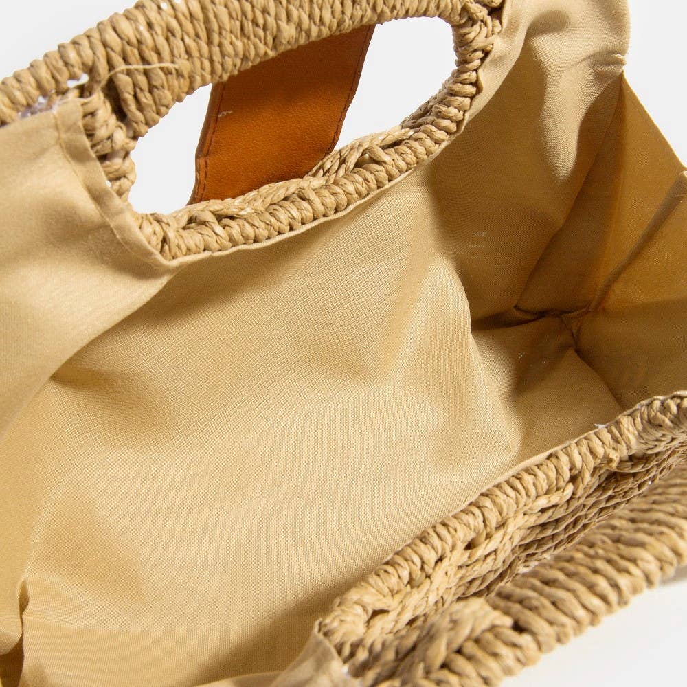 Khaki Braided Handbag