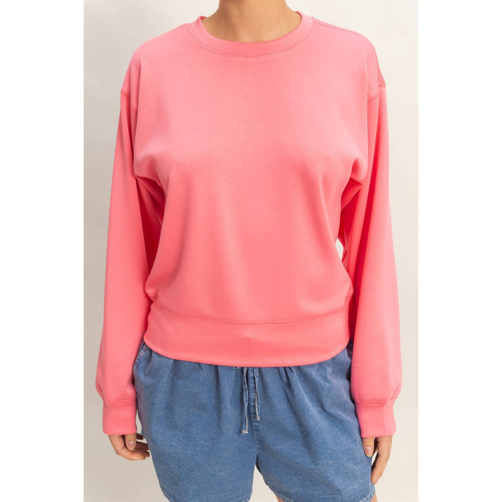 Taffy Pink Crew Neck Sweatshirt