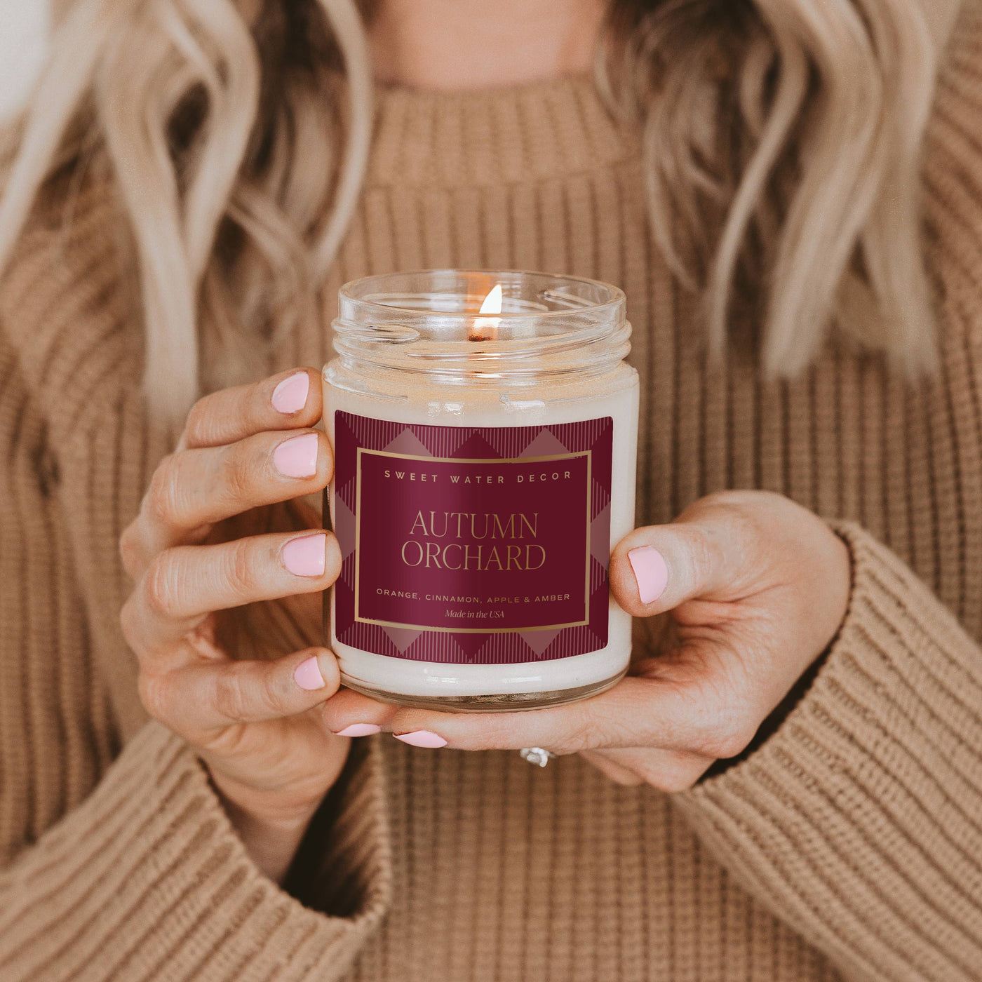 Autumn Orchard Gold Foil Soy Candle 9oz