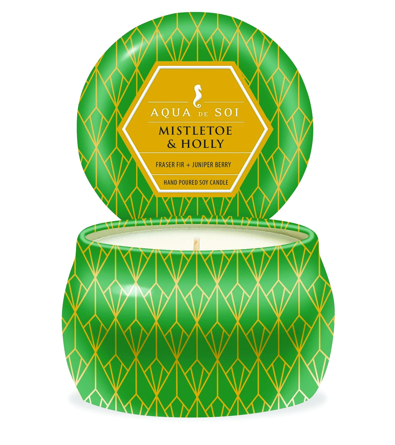 Mistletoe & Holly Aqua De Soi Tin 9oz