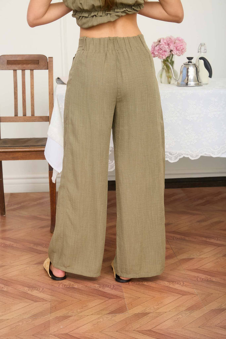 Olive Wide Leg Lounge Pants