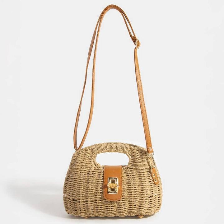 Khaki Braided Handbag