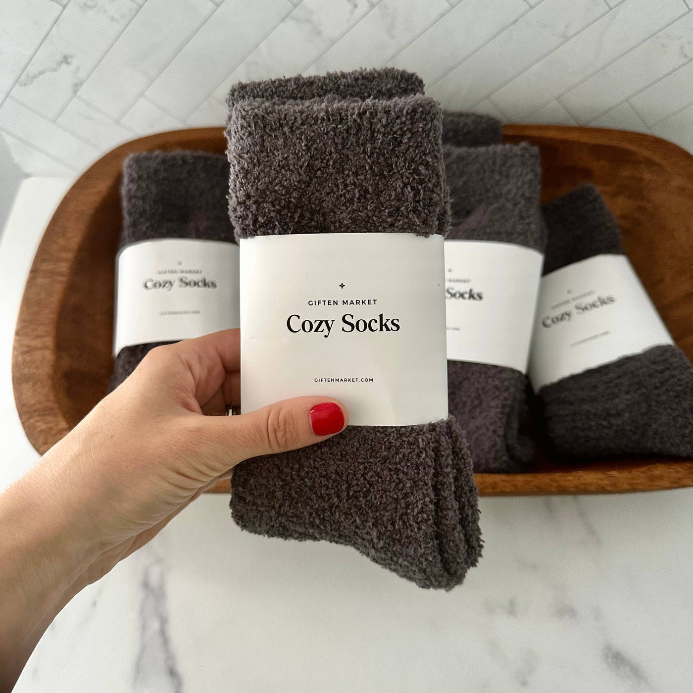 Charcoal Cozy Cloud Socks