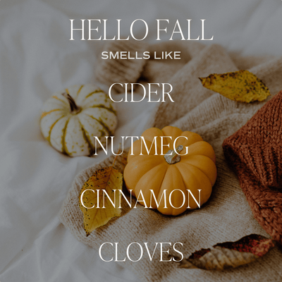 Hello Fall Gold Foil Soy Candle 9oz