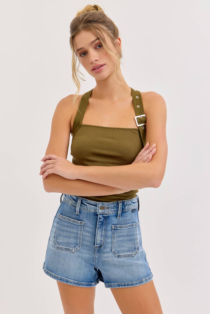Cello High Rise Sailor Shorts