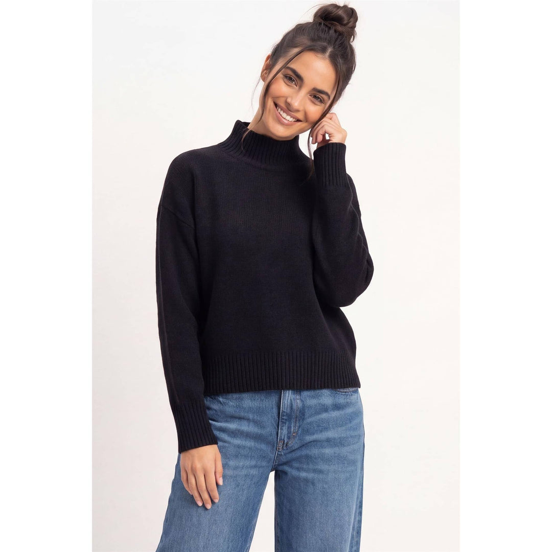 Black High Neck Sweater