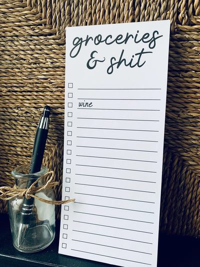 Groceries & Shit Note Pad