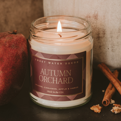 Autumn Orchard Gold Foil Soy Candle 9oz