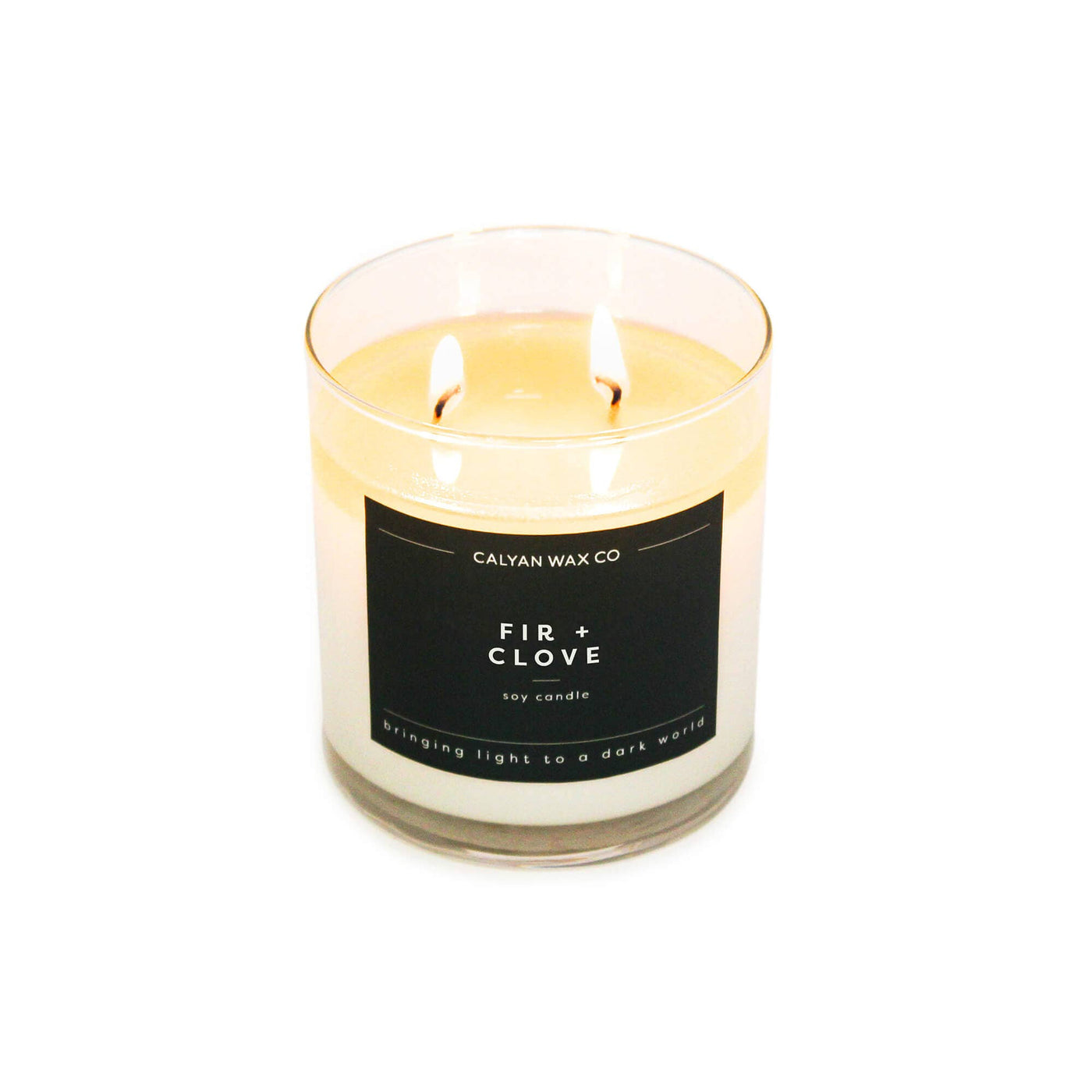 Fir + Clove Clear Glass Soy Candle 12.5oz