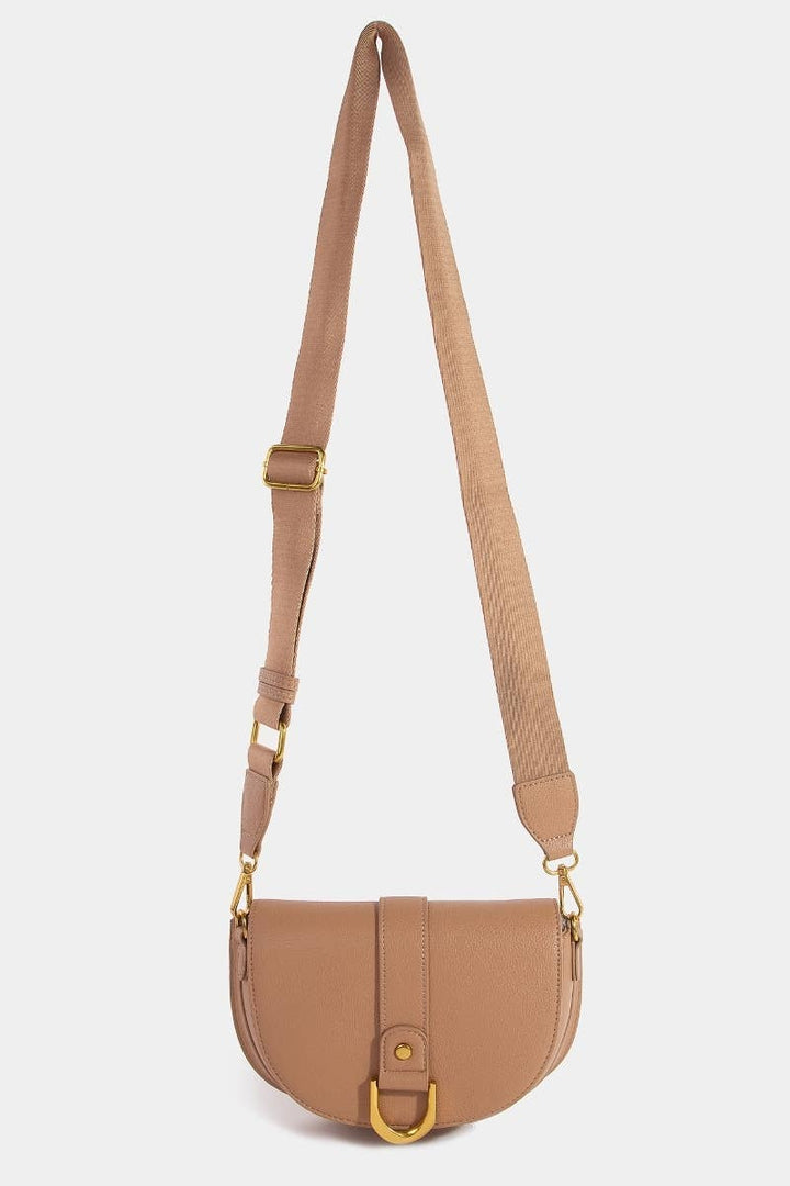 Camel Leather Side Saddle Bag