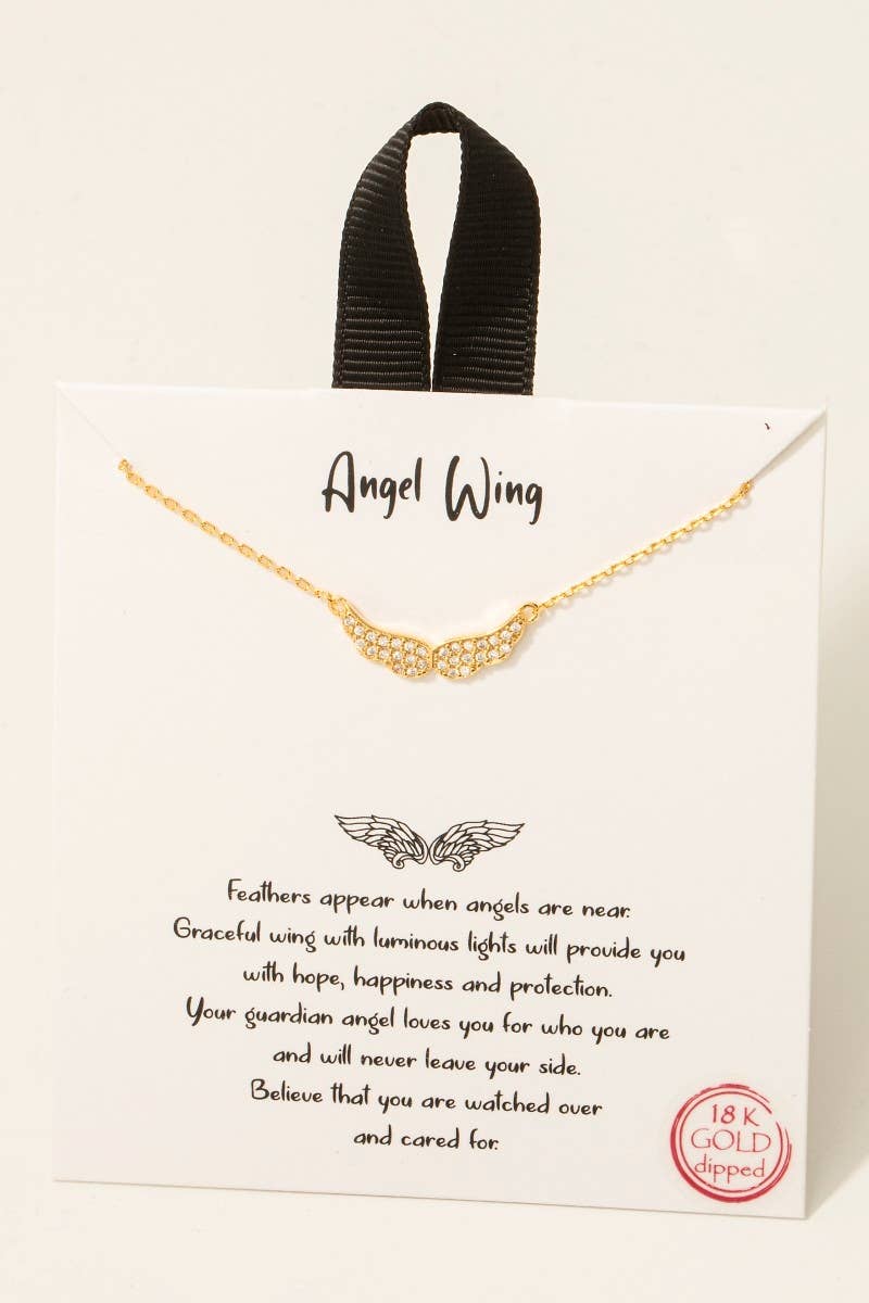 Gold Angel Wing Necklace