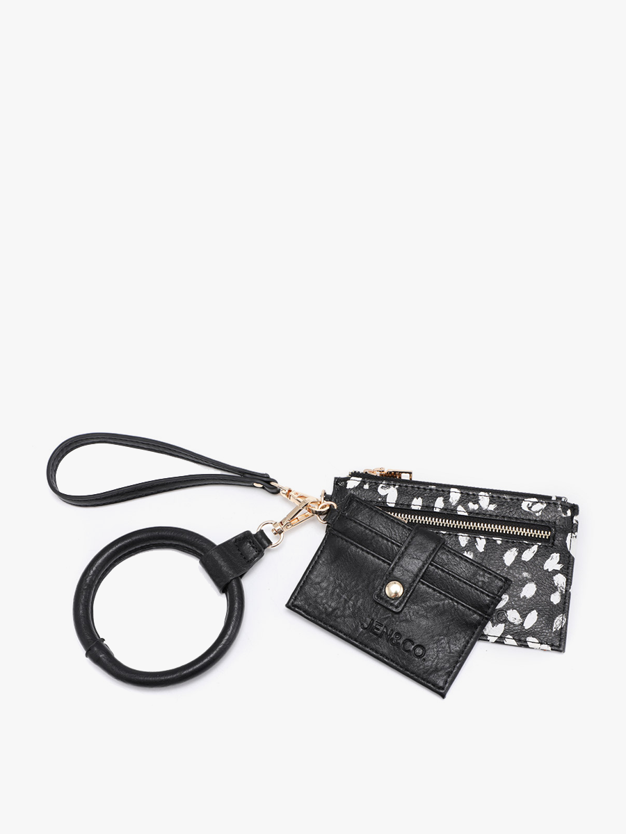 Libby Black Double Wallet Bangle