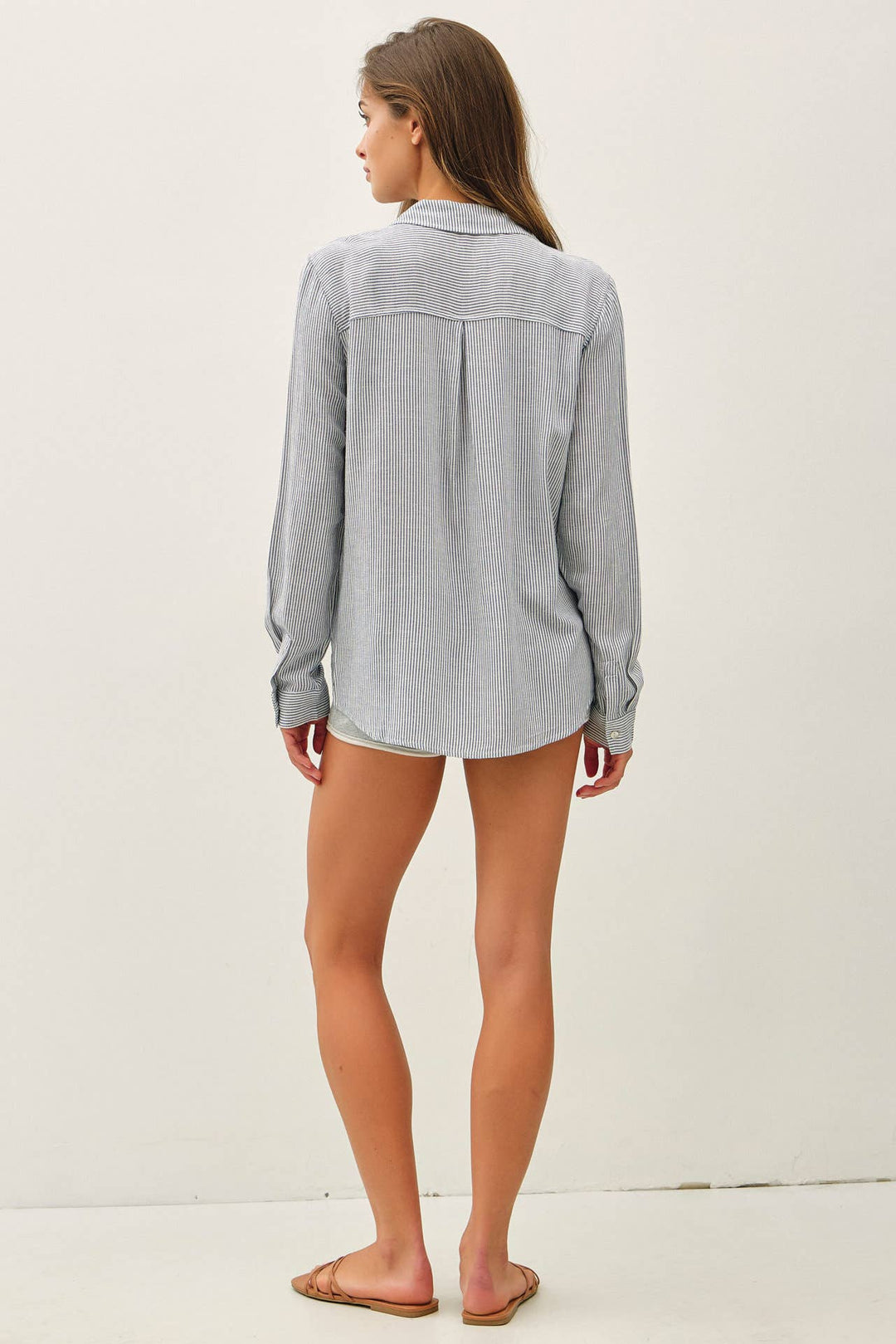 Denim Striped Linen Shirt