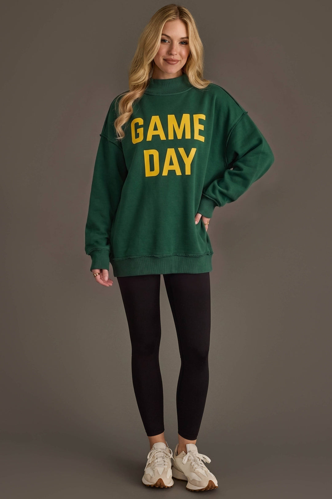 Green Game Day & Sunday Funday Reversible Sweatshirt