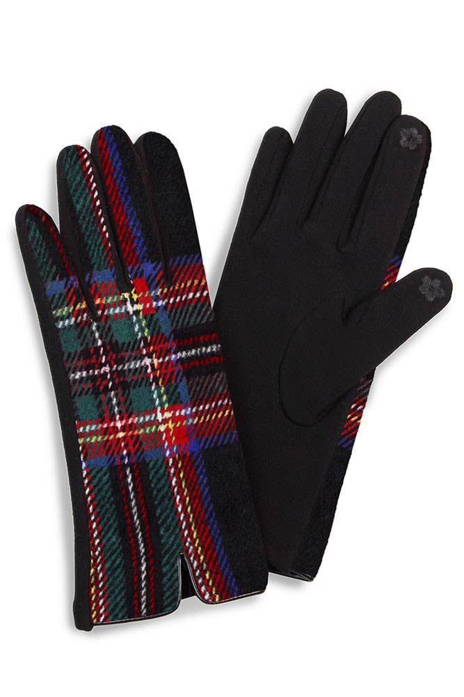 Black Tartan Plaid Glove