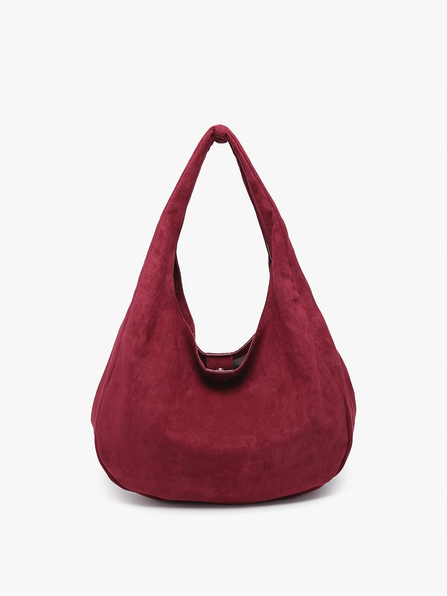 Katherine Wine Slouchy Round Hobo
