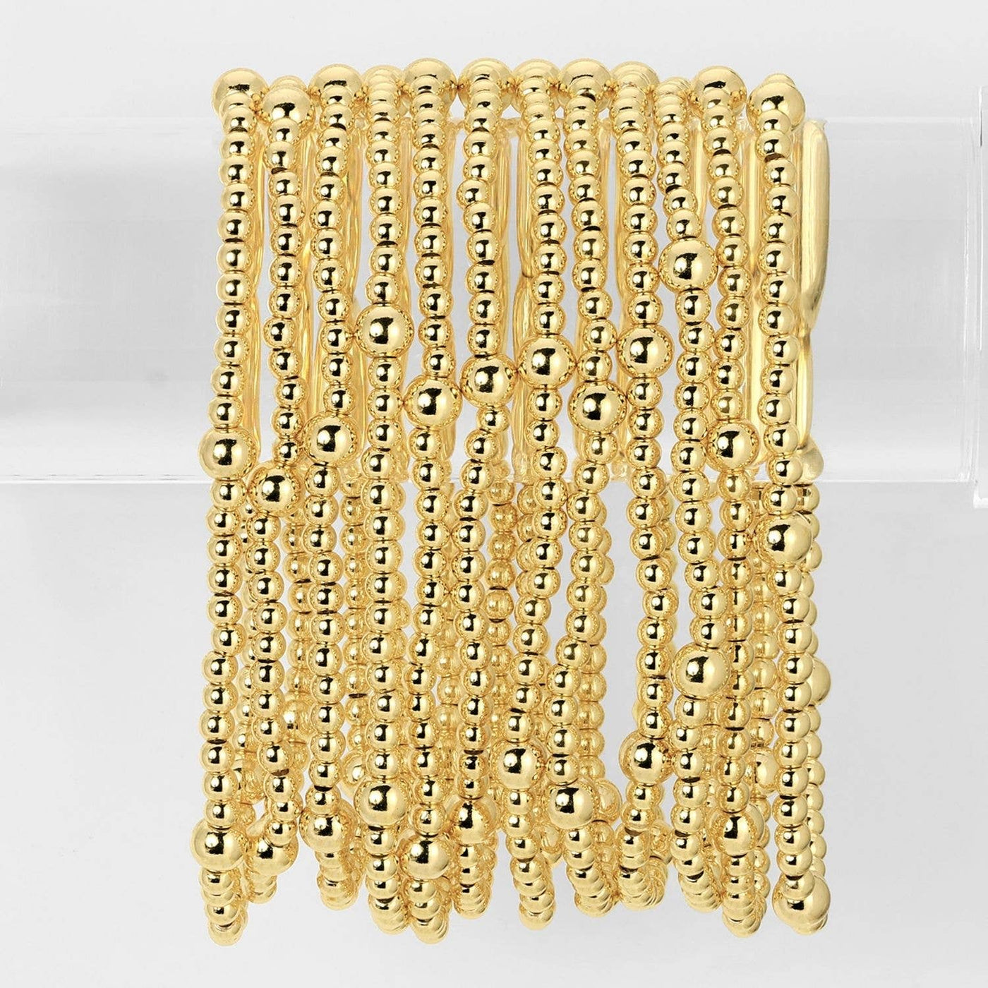 Gold Bead Stretch Bracelets