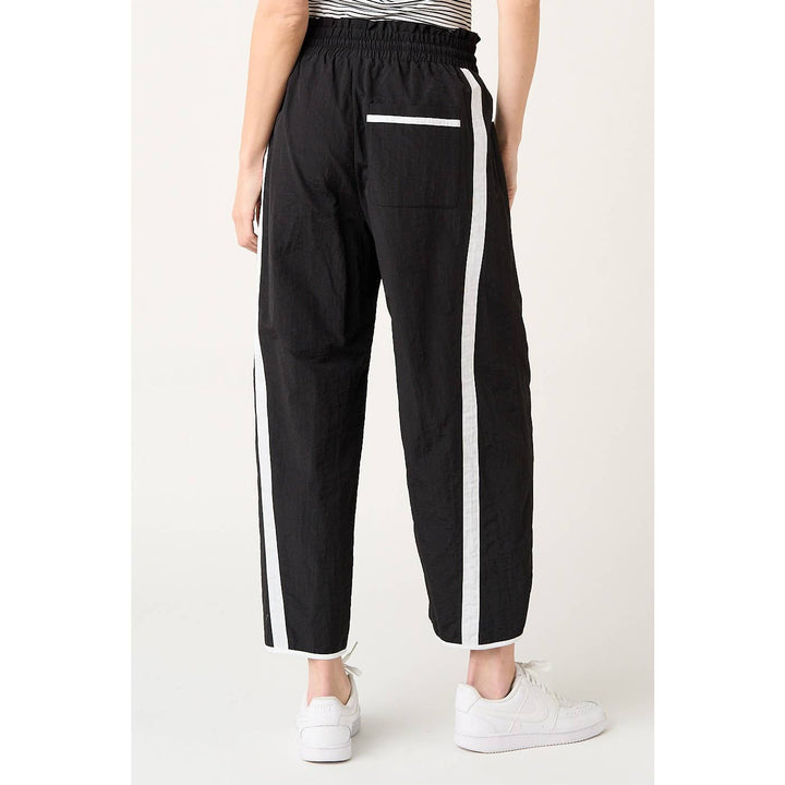 Black Stripe Barrel Leg Pants