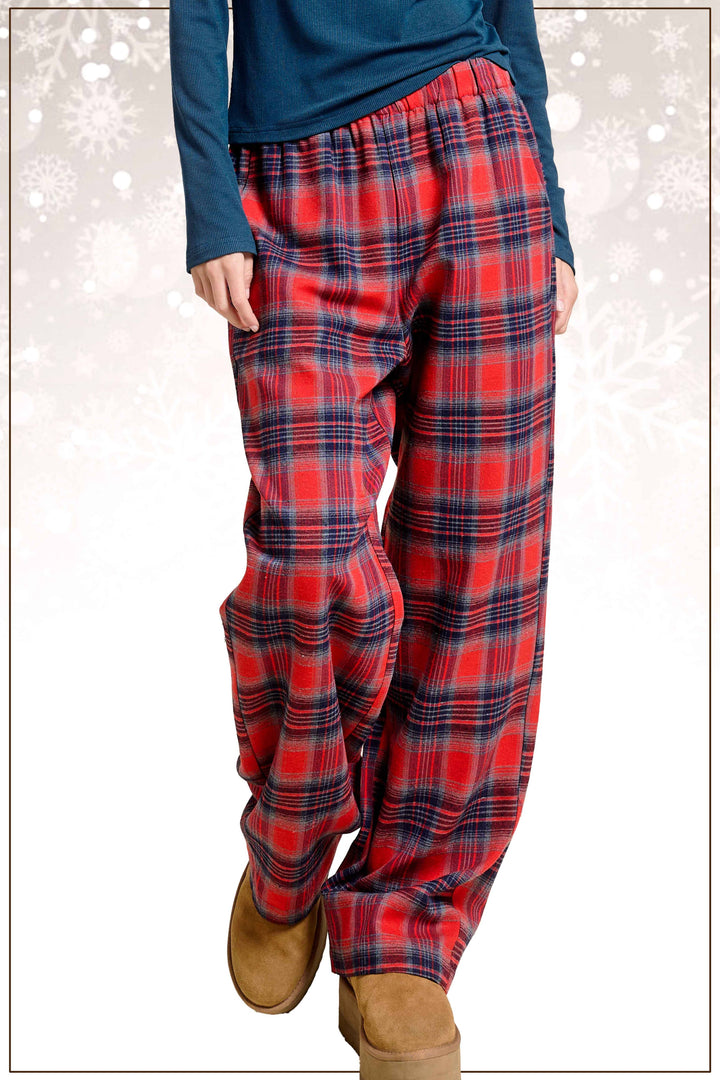 Candy Cane Plaid Flannel Lounge Pants