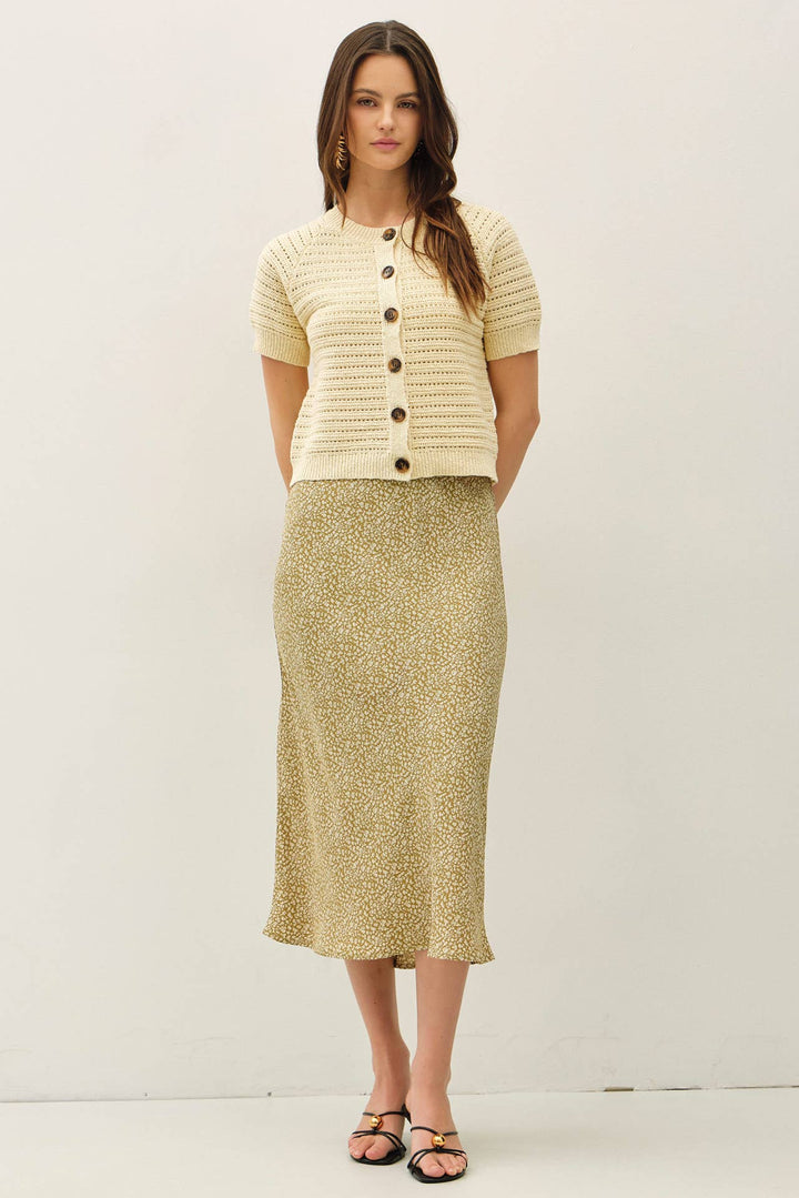 Butter Yellow Crochet Cardigan