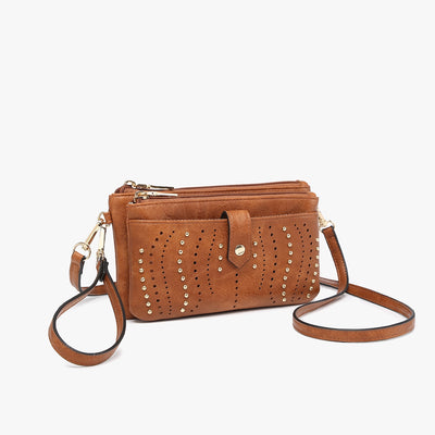Ayra Brown Studded Front Clutch