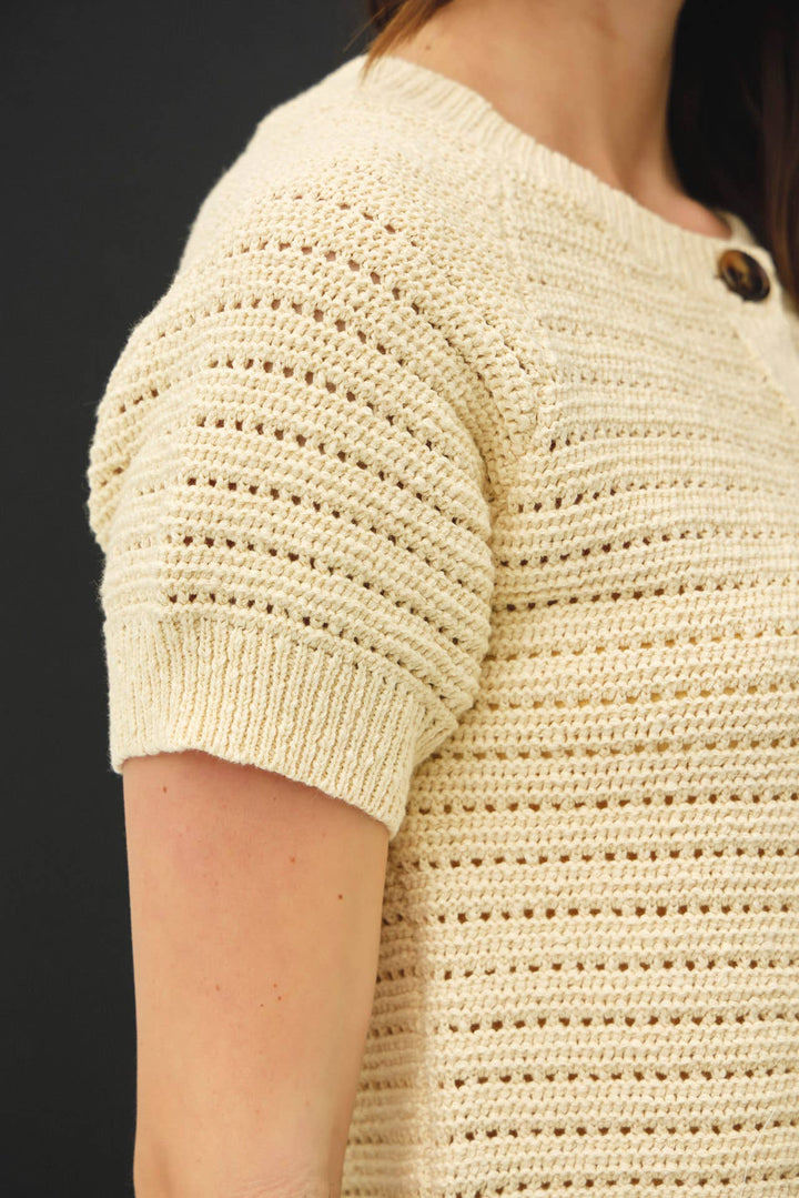 Butter Yellow Crochet Cardigan