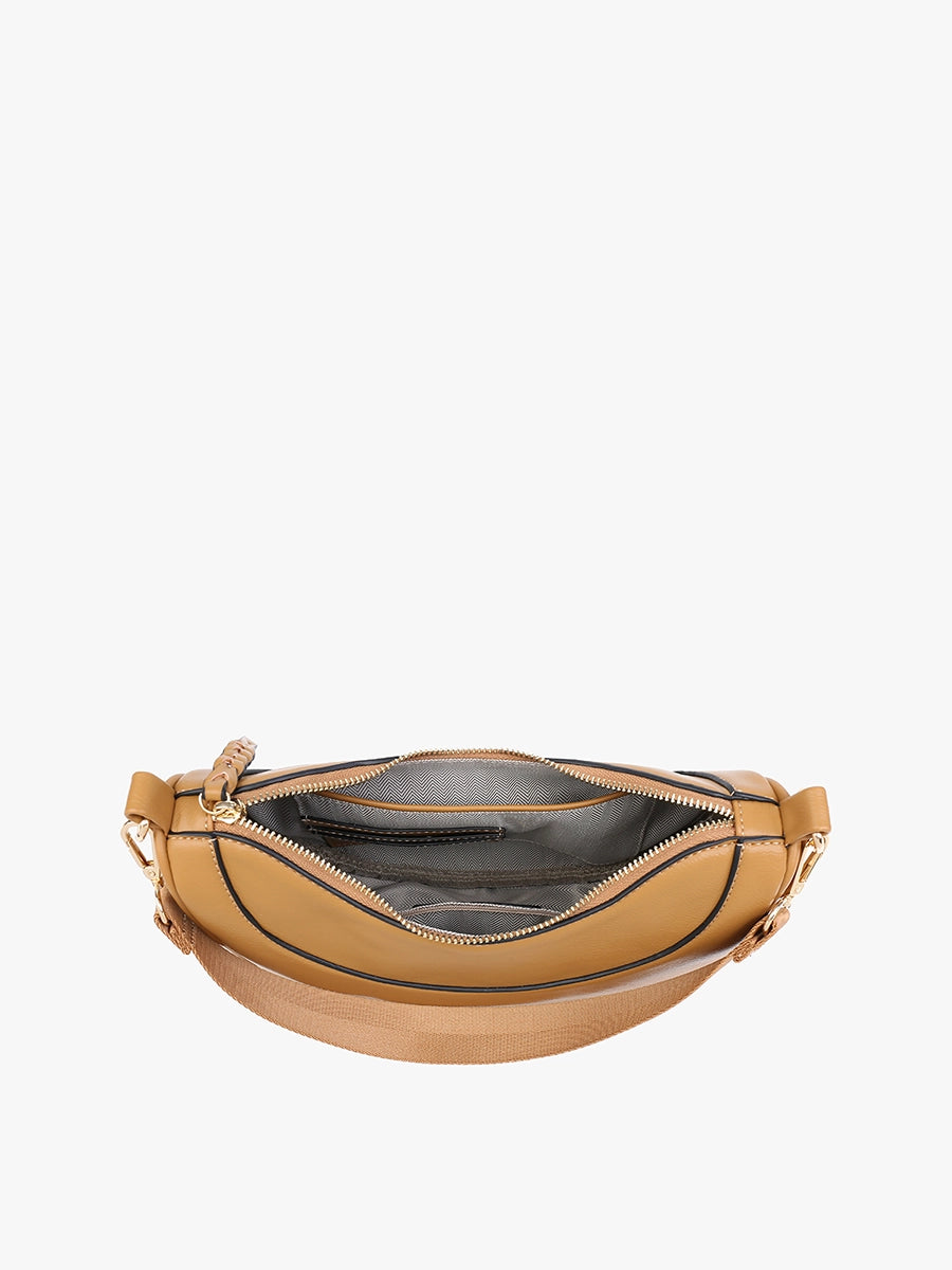 Monica Tan Half-Moon Shoulder Bag