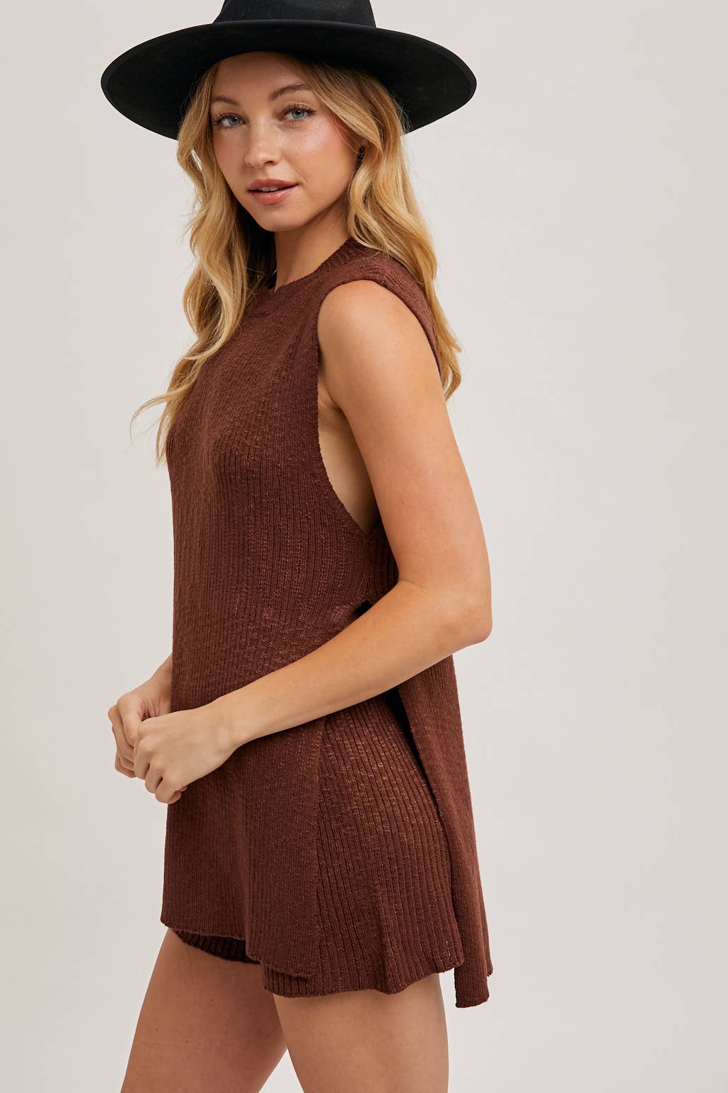 Chocolate Knit Sweater Set