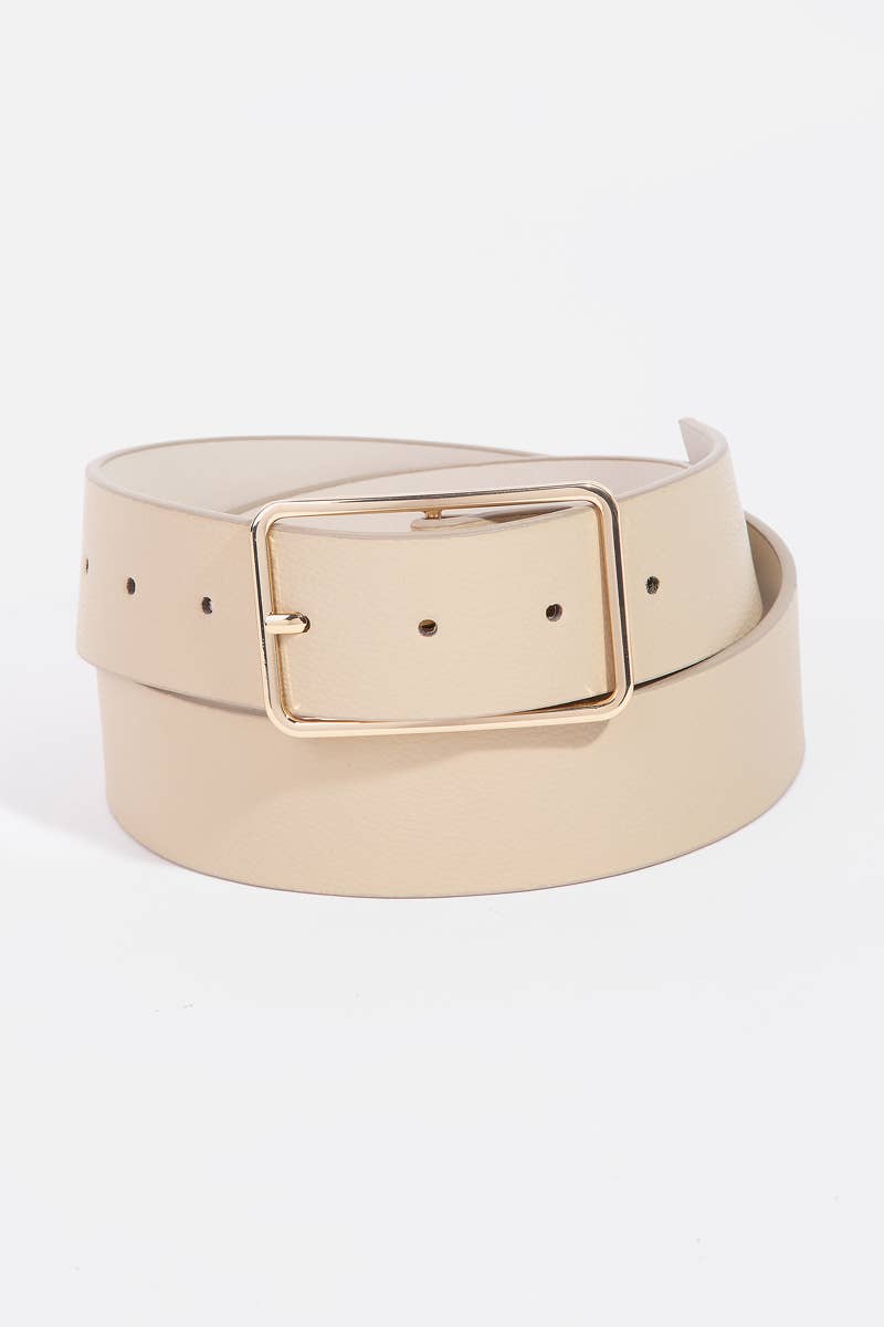 Ivory Rectangle Cutout Belt