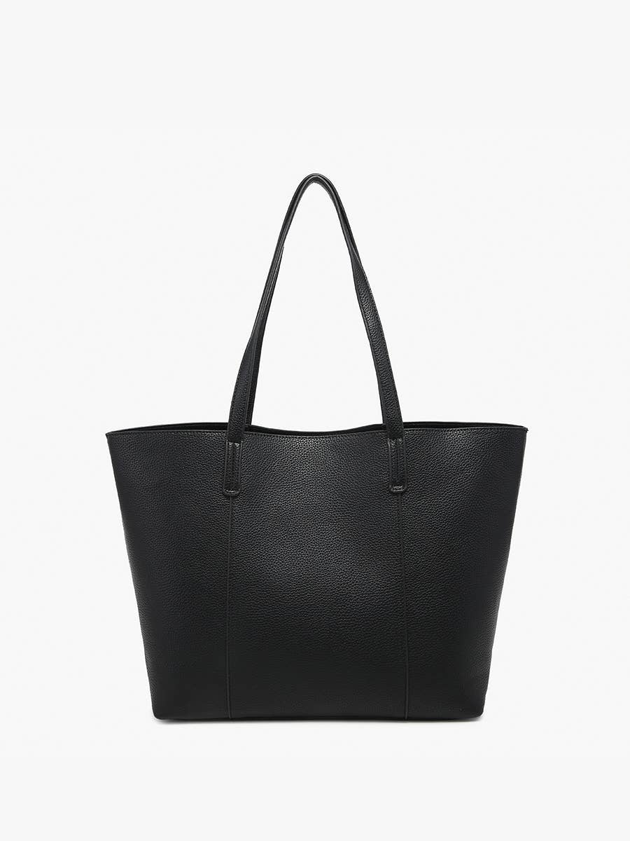 Millie Black Classic Paneled Tote
