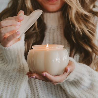 Warm and Cozy Pumpkin Jar Soy Candle 20oz