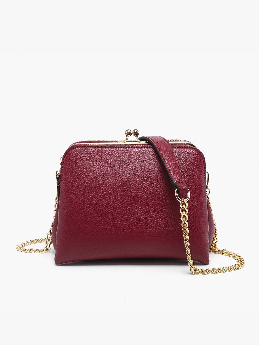 Kiva Merlot Snap Pouch Crossbody