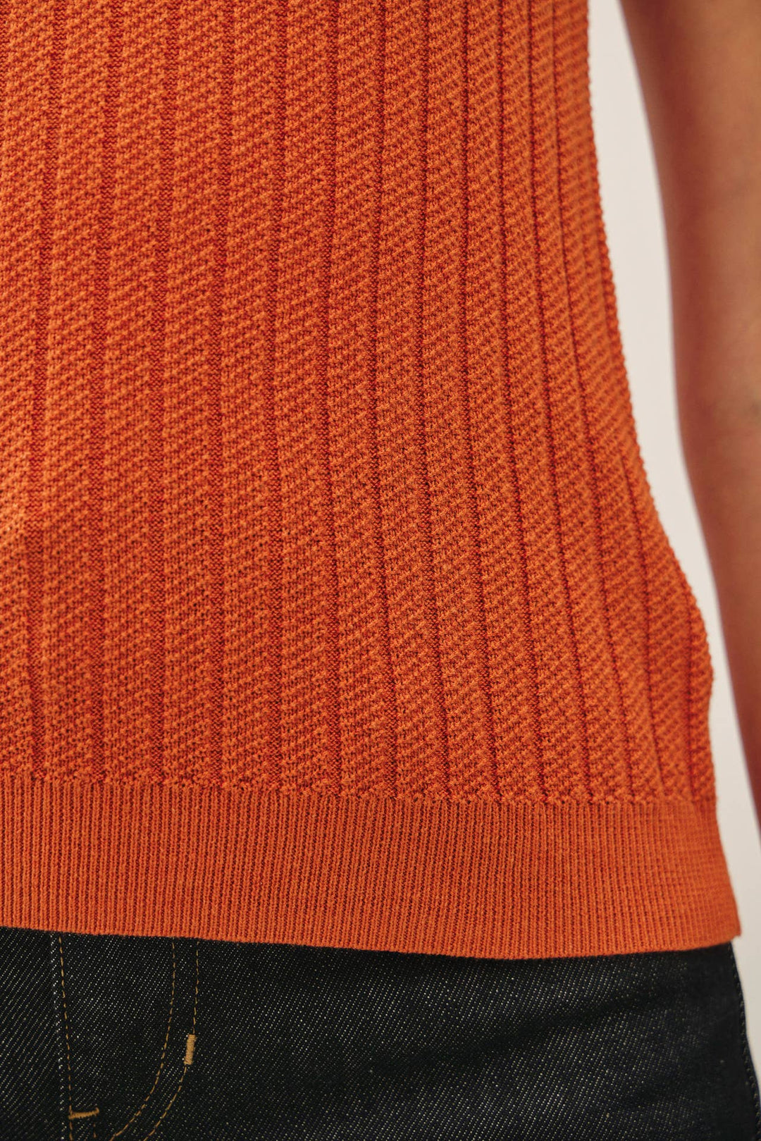 Terracotta Ribbed Sweater Tank