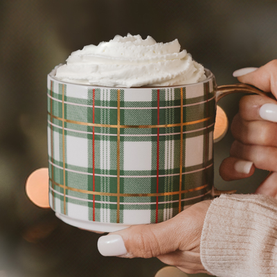 Green Plaid Coffee Mug